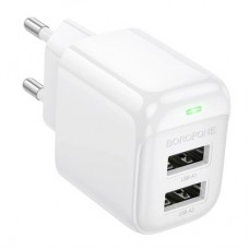 Зарядний пристрій BOROFONE BAS41A 2xUSB white (6941991113741) Зарядний пристрій BOROFONE BAS41A 2xUSB white (6941991113741) - Фото