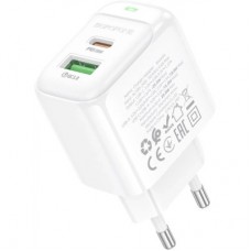 Зарядний пристрій BOROFONE BAS44A 1xUSB-C PD20W + 1xUSB QC3.0 white (6941991113840) Зарядний пристрій BOROFONE BAS44A 1xUSB-C PD20W + 1xUSB QC3.0 white (6941991113840) - Фото