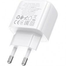 Зарядний пристрій BOROFONE BAS44A 1xUSB-C PD20W + 1xUSB QC3.0 white (6941991113840) Зарядний пристрій BOROFONE BAS44A 1xUSB-C PD20W + 1xUSB QC3.0 white (6941991113840) - Фото