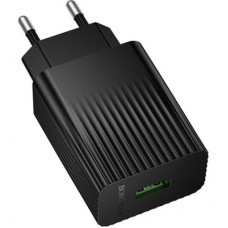 Зарядний пристрій BOROFONE BAS72A USB QC3.0 18 W black (6941991122637) Зарядний пристрій BOROFONE BAS72A USB QC3.0 18 W black (6941991122637) - Фото