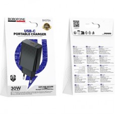 Зарядний пристрій BOROFONE BAS75A USB-C PD30W black (6941991122811) Зарядний пристрій BOROFONE BAS75A USB-C PD30W black (6941991122811) - Фото