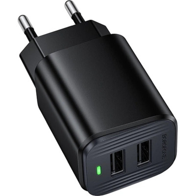 Зарядное устройство BOROFONE BAS81A 2xUSB 10.5W black (6941991126628)