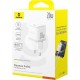 Зарядное устройство Baseus USB-C PD20W white (P10111602213-00) Зарядное устройство Baseus USB-C PD20W white (P10111602213-00)