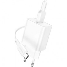 Зарядний пристрій BOROFONE USB QC3.0 + cable USB to USB-C 18 W white (6974443388596) - Фото