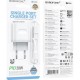 Зарядний пристрій BOROFONE USB-C PD20W + cable USB-C to USB-C white (6941991121371)