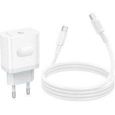 Зарядний пристрій BOROFONE USB-C PD20W + cable USB-C to USB-C white (6941991121371) - Фото