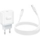 Зарядний пристрій BOROFONE USB-C PD20W + cable USB-C to USB-C white (6941991121371)