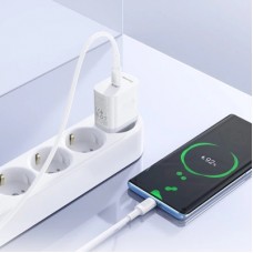 Зарядний пристрій BOROFONE USB-C PD20W + cable USB-C to USB-C white (6941991121371) - Фото