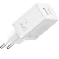 Зарядний пристрій Baseus 1xUSB-C PD30W + 1xUSB QC 3.0 white (P10111404213-00) - Фото