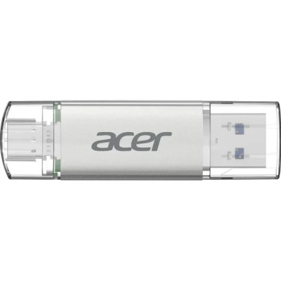 USB флеш накопитель Acer 64GB UT300 USB-A/Type-C 3.2 Silver (BL.9BWWA.589)