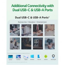 USB флеш накопитель Acer 64GB UT300 USB-A/Type-C 3.2 Silver (BL.9BWWA.589) - Фото