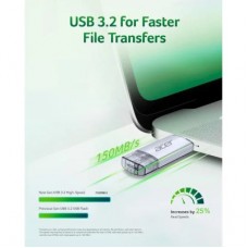 USB флеш накопитель Acer 64GB UT300 USB-A/Type-C 3.2 Silver (BL.9BWWA.589) - Фото