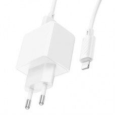 Зарядний пристрій HOCO CS11A USB + cable USB to Lightning white (6942007603577) - Фото
