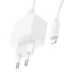 Зарядний пристрій HOCO CS11A USB + cable USB to Lightning white (6942007603577)