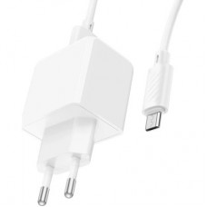Зарядний пристрій HOCO CS11A USB + cable USB to Micro 5P white (6942007603591) - Фото