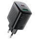 Зарядний пристрій Acefast A106 1xUSB-C PD45W + 1xUSB QC3.0 GaN black (6974316284031)