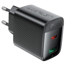 Зарядний пристрій Acefast A106 1xUSB-C PD45W + 1xUSB QC3.0 GaN black (6974316284031) Зарядний пристрій Acefast A106 1xUSB-C PD45W + 1xUSB QC3.0 GaN black (6974316284031) - Фото