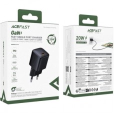 Зарядний пристрій Acefast A117 USB-C PD20W GaN black (6974316284987) Зарядний пристрій Acefast A117 USB-C PD20W GaN black (6974316284987) - Фото