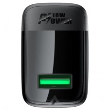 Зарядний пристрій Acefast A90 USB QC3.0 18 W GaN black (6974316283249) Зарядний пристрій Acefast A90 USB QC3.0 18 W GaN black (6974316283249) - Фото