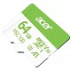 Картка пам'яті Acer 64 GB microSD MSC100 /U3/V30/A1/C10 R 100MB/s / Write 30MB/s (BL.9BWWA.336)