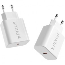 Зарядний пристрій Pixus 1xUSB-C PD20W GaN (4897058532555) - Фото