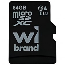 Карта памяти Wibrand 64GB mictoSD class 10 UHS-II (U3) V10 Read 80/Write 30 (WICDXU3/64GB)