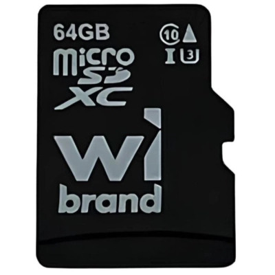 Карта памяти Wibrand 64GB mictoSD class 10 UHS-II (U3) V10 Read 80/Write 30 (WICDXU3/64GB)