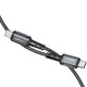 Дата кабель USB-C to USB-C 1.2m 3A nylon black Acefast (6974316280521)