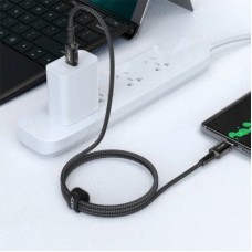 Дата кабель USB-C to USB-C 1.2m 3A nylon black Acefast (6974316280521) Дата кабель USB-C to USB-C 1.2m 3A nylon black Acefast (6974316280521) - Фото