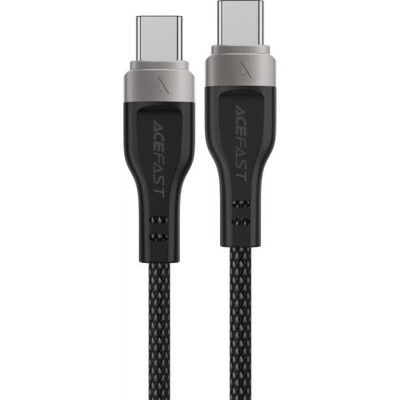 Дата кабель USB-C to USB-C 1.2m 60W 3A nylon black Acefast (6974316280217)