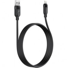 Дата кабель USB 2.0 AM to Lightning 1.2m 2.4A TPE black Acefast (6974316286202) - Фото
