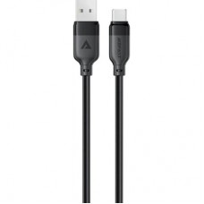 Дата кабель USB 2.0 AM to USB-C 1.2m 3A TPE black Acefast (6974316283812) - Фото