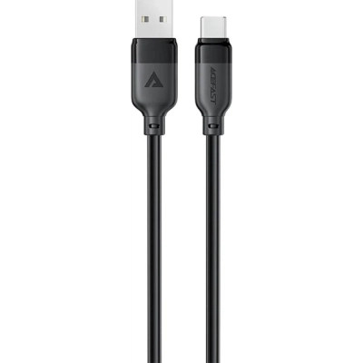 Дата кабель USB 2.0 AM to USB-C 1.2m 3A TPE black Acefast (6974316283812)