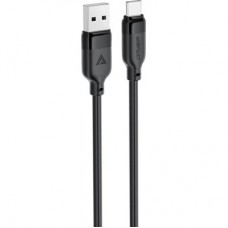 Дата кабель USB 2.0 AM to USB-C 1.2m 3A TPE black Acefast (6974316283812) - Фото
