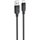 Дата кабель USB 2.0 AM to USB-C 1.2m 3A TPE black Acefast (6974316283812)