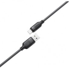 Дата кабель USB 2.0 AM to USB-C 1.2m 3A TPE black Acefast (6974316283812) - Фото