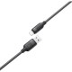 Дата кабель USB 2.0 AM to USB-C 1.2m 3A TPE black Acefast (6974316283812)