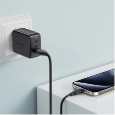 Дата кабель USB 2.0 AM to USB-C 1.2m 3A TPE black Acefast (6974316283812) - Фото