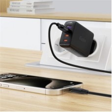 Дата кабель USB 2.0 AM to USB-C 1.2m 3A TPE black Acefast (6974316283812) - Фото
