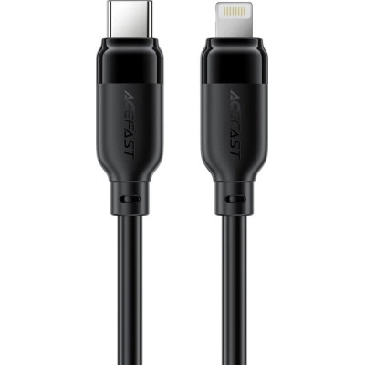 Дата кабель USB 2.0 AM to Lightning 2.0m 30 W TPU black Acefast (6974316286288)