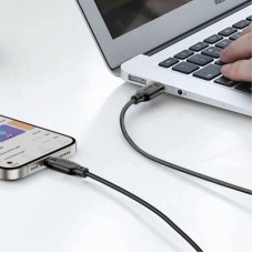 Дата кабель USB 2.0 AM to Lightning 2.0m 30 W TPU black Acefast (6974316286288) - Фото