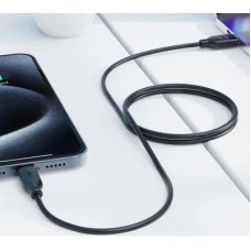 Дата кабель USB 2.0 AM to Lightning 2.0m 2.4A TPE black Acefast (6974316286271) - Фото