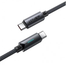 Дата кабель USB-C to USB-C 1.2m 60 W nylon black Acefast (6974316284475) - Фото