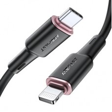 Дата кабель USB-C to Lightning 1.2m 3A 20W silicon black Acefast (6974316280644) - Фото