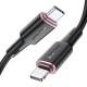 Дата кабель USB-C to Lightning 1.2m 3A 20W silicon black Acefast (6974316280644)