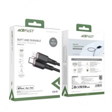 Дата кабель USB-C to Lightning 1.2m 3A 20W silicon black Acefast (6974316280644) - Фото