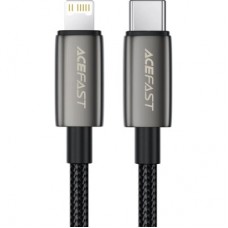 Дата кабель USB 2.0 AM to Lightning 1.2m 30 W nylon black Acefast (6974316285410) - Фото
