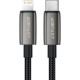 Дата кабель USB 2.0 AM to Lightning 1.2m 30 W nylon black Acefast (6974316285410)