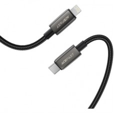 Дата кабель USB 2.0 AM to Lightning 1.2m 30 W nylon black Acefast (6974316285410) - Фото