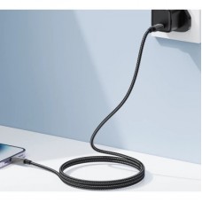 Дата кабель USB 2.0 AM to Lightning 1.2m 30 W nylon black Acefast (6974316285410) - Фото